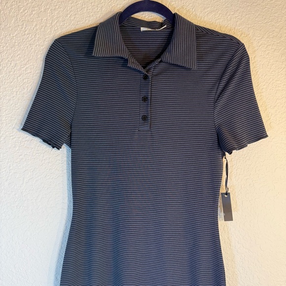 3rd + Malt‎ Women’s Polo Dress. Size M. Blue with black stripes. NWT - Picture 2 of 8